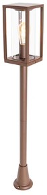 Lampada da terra per esterni industriale ruggine marrone 100 cm IP44 - Charlois