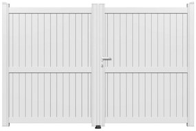 Cancello manuale a braccio articolato e a martinetto GARDENGATE Matisse battente in alluminio, apertura a destra, L 300 x H 179.6 cm, di colore bianco