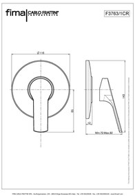 Miscelatore monocomando da incasso doccia F3763/1CR Fima Carlo Frattini