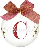 Pallina natale con nome Claudia 10cm