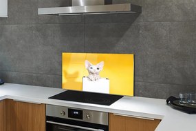 Pannello paraschizzi cucina Gatto seduto 100x50 cm