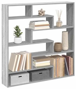 Mensola A Cubo Da Parete 7 Scomparti Truciolato Grigio Sonoma /