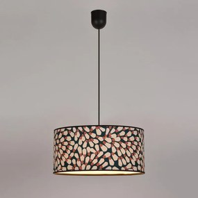 Lampadario Moderno CYLINDRE IMPRIMÉ D38 nero paralume multicolore E27 Ø38cm COREP