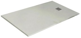 Piatto doccia in resina Strato bianco L 120 x L 90 x H 2.4 cm opaco effetto pietra