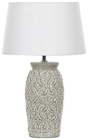 Lampada da tavolo ceramica grigio chiaro e bianco 48 cm KHOPER Beliani