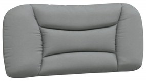 Letto con materasso grigio chiaro 90x200 cm in tessuto