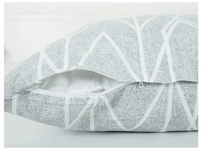 Set copripiumino e federa grigio in crêpe per letto singolo 140x200 cm Gray Stripes – B.E.S.