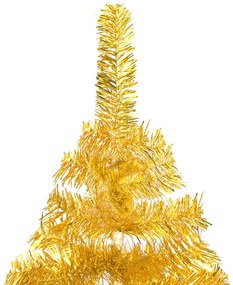 Albero di Natale Preilluminato con Palline Oro 240 cm PET