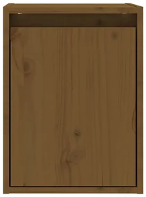 Pensile marrone miele 30x30x40 cm in legno massello di pino