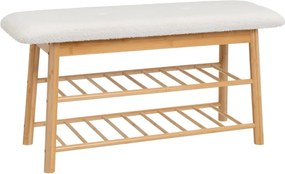 Panca in colore bianco e naturale - Casa Selección