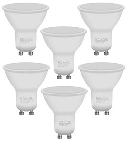 SET 6x Lampadina LED ECOLINE GU10/6W/230V 4000K - Brilagi