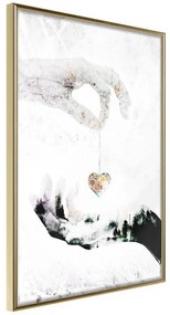 Poster  Give Me Your Heart  Cornice Quadri Cornice d'oro, Larghezza x Altezza Home decor 30x45