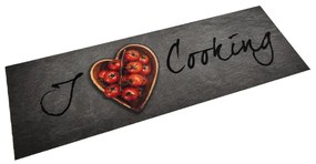 Tappeto Da Cucina Lavabile Testo Cucinare 60x180 Cm İn Velluto /