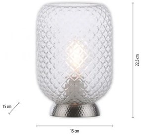 JUST LIGHT. 14906-55 - Lampada da tavolo REISHI 1xE27/40W/230V cromo