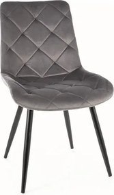Sedia Ralph velluto grigio Blu14