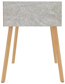 Comodini 2 pz grigio cemento 40x40x56 cm in truciolato