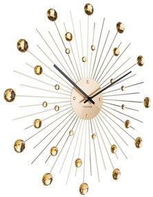Orologio da parete in cristalli d'oro Sunburst - Karlsson