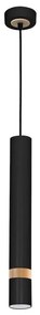 Lampadario a sospensione con filo  JOKER BLACK WOOD 1xGU10/8W/230V
