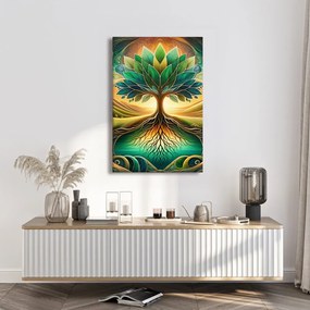 Quadro su tela – Albero della vita mistico al lago
