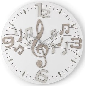 Orologio da parete moderno 30 cm MUSIC in legno laminato BRC