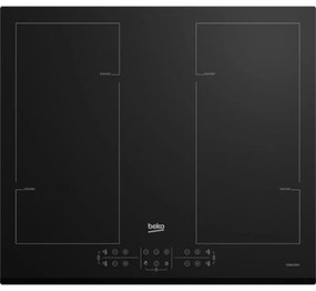 Beko - Piano Cottura a Induzione 60cm 4 Fuochi 7200w Nero - Hii64206f2mt