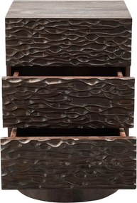 Comodino marrone scuro in mango massiccio Crumble – WOOOD