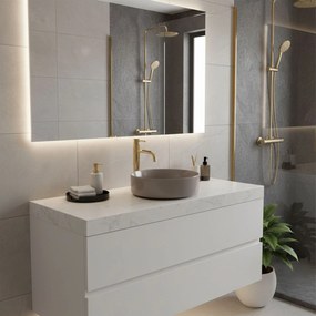 Lavabo da appoggio Rea Sami Beige Shiny