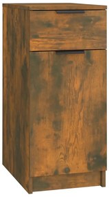 Armadietto scrivania rovere fumo 33,5x50x75cm legno multistrato
