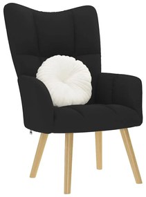 Sedia Relax Nera İn Tessuto /