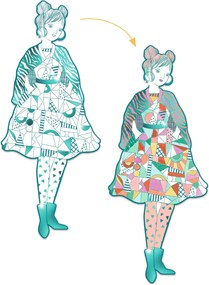 Disegni da colorare per piccoli stilisti - Rebekka & amiche