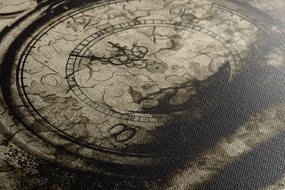 Quadro su tela – Orologi antichi in seppia
