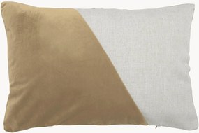 Copricuscino in velluto con decoro effetto lino Inger