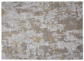 Tappeto moderno grigio con motivo oro Larghezza: 120 cm | Lunghezza: 170 cm