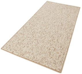 Passatoia beige scuro 80 x 200 cm Wolly - BT Carpet
