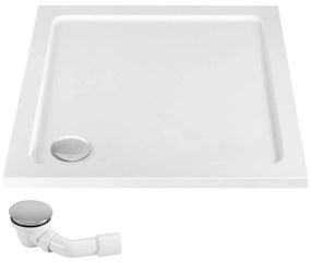 Piatto doccia acrilico Rea Savoy White 90x90