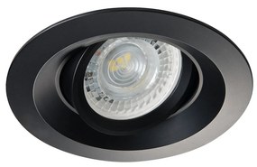 Faretto Incassowind Orientabile Tondo Alluminio Nero Opaco 1 Luce Gu10