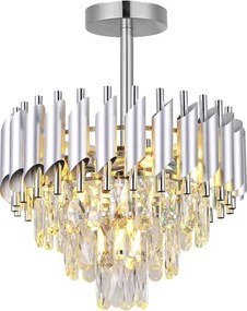 Brilagi - Plafoniera ECLIPSE 5xE14/10W/230V Ø 38 cm, argento