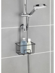 Mensola da bagno da appendere nera in acciaio inox Milito – Wenko