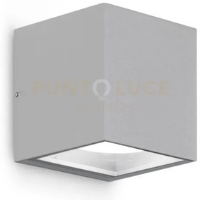 Ges171- applique 2 luci attacco gx53 alluminio e vetro colore grigi...