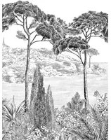 Isidore Leroy Carta da parati panoramica Peninsule - Panel B