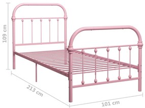 Giroletto Rosa in Metallo 90x200 cm