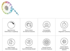 LED RGBW Striscia bagno dimmerabile LED/12,5W/12V IP65 5m Wi-Fi Tuya