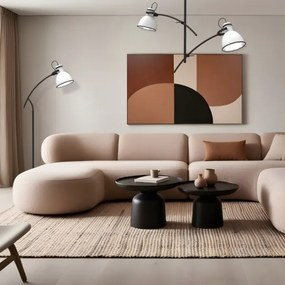 Lampadario a stelo ZUMBA 2xE27/60W/230V bianco/nero