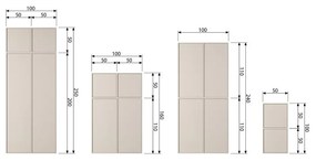 Mobile modulare in legno di pino crema 50x50 cm Daily - vtwonen