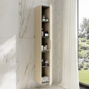 Colonna da bagno Quadra 1 anta reversibile L30XH180XP32cm avorio
