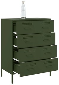 Credenza verde oliva 68x39x89 cm in acciaio