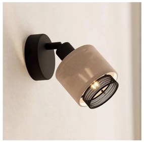 Eglo 43656 - Faretto da parete ROSLEY 1xE14/40W/230V nero/beige