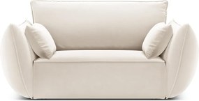 Poltrona beige con rivestimento in velluto Vanda – Mazzini Sofas