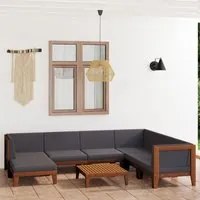 Set Divani da Giardino 8 pz con Cuscini in Massello di Acacia 3058125