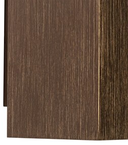Applique moderna quadrata bronzo scuro 2 luci - Sandy